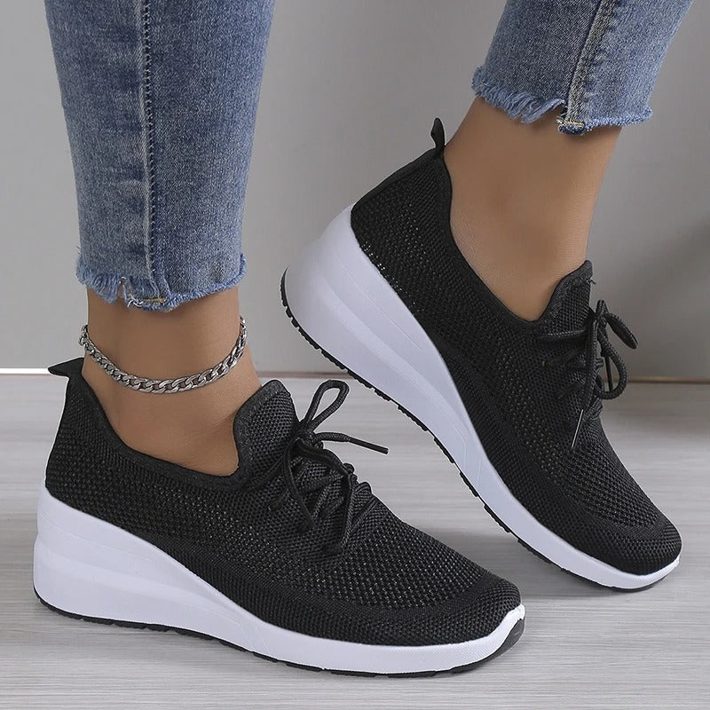 Harper | Women's Lace-Up Sneakers | Knit Mesh · PNY