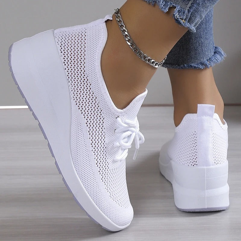 Harper | Women's Lace-Up Sneakers | Knit Mesh · PNY