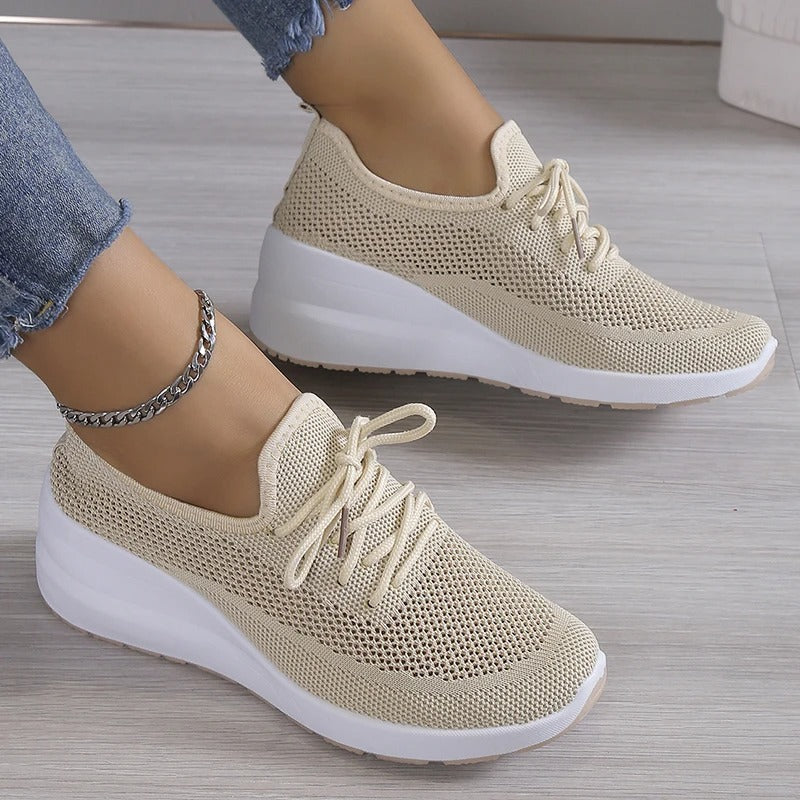 Harper | Women's Lace-Up Sneakers | Knit Mesh · PNY