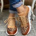 Harper | Women's Lace-Up Sneakers | Leopard Print · PNY