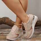 Harper | Women's Lace-Up Sneakers | Side Zip · PNY