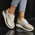 Harper | Women's Lace-Up Sneakers | Side Zip · PNY