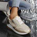 Harper | Women's Lace-Up Sneakers | Side Zip · PNY
