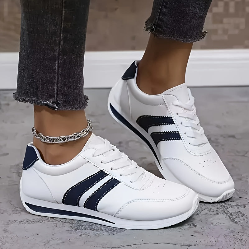 Harper | Women's Lace-Up Sneakers | Striped · PNY