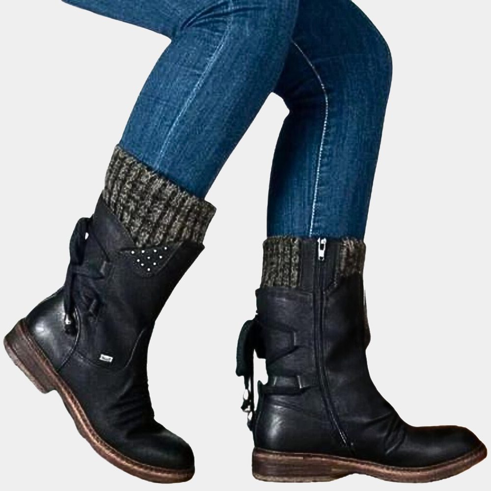 Harper | Women's Mid-Calf Boots | Knit-Trimmed · PNY