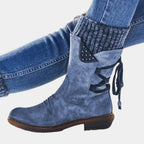 Harper | Women's Mid-Calf Boots | Knit-Trimmed · PNY