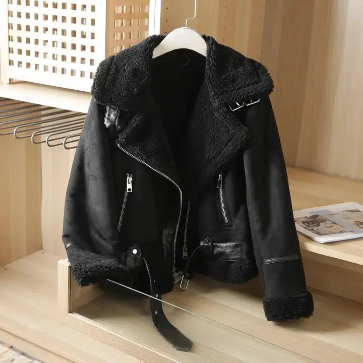 Harper | Women's Moto Jacket | Shearling-Lined · PNY