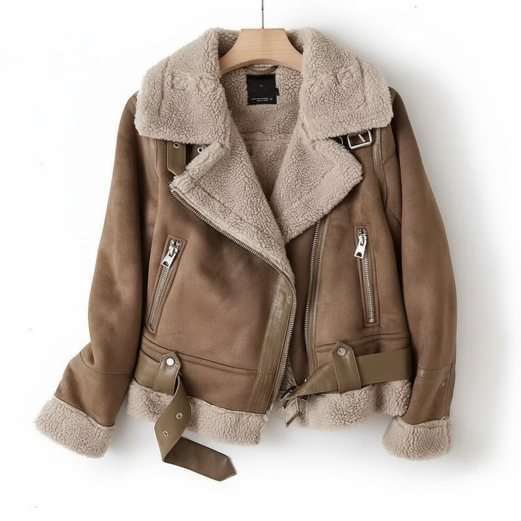 Harper | Women's Moto Jacket | Shearling-Lined · PNY