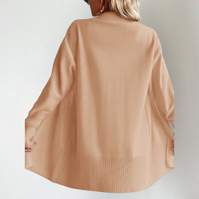 Harper | Women's Open-Front Cardigan | Ribbed Trim · PNY