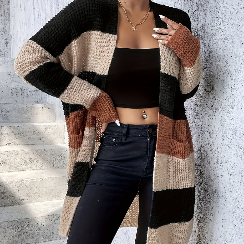 Harper | Women's Open-Front Cardigan | Waffle Knit · PNY