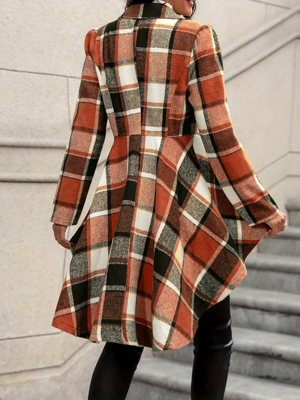 Harper | Women's Open-Front Jacket | Plaid Print · PNY