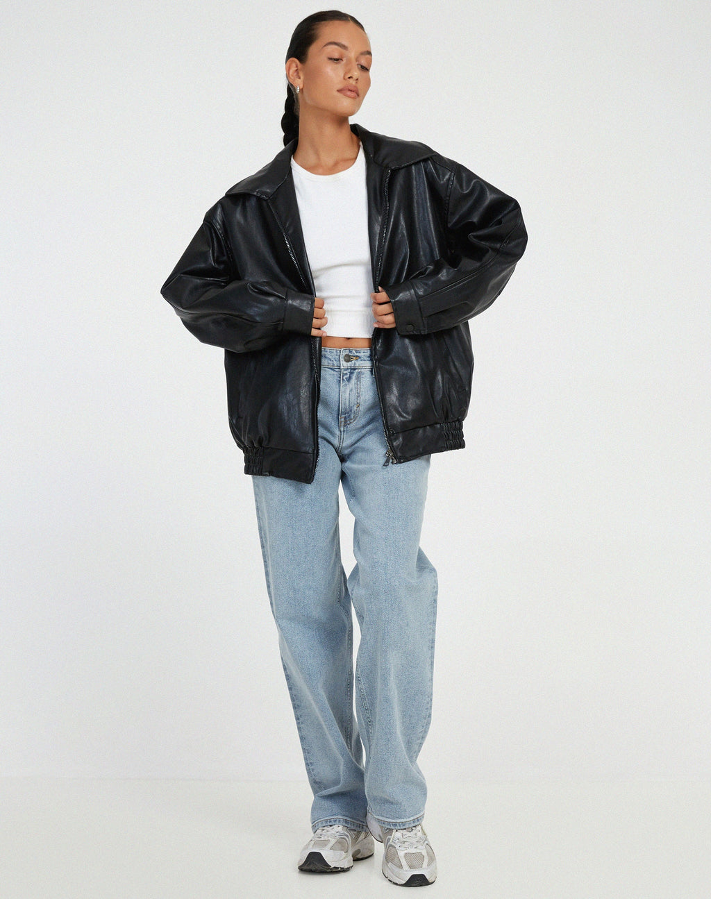 Harper | Women's Oversized Bomber Jacket | Zip-Front · PNY