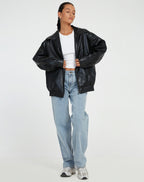 Harper | Women's Oversized Bomber Jacket | Zip-Front · PNY