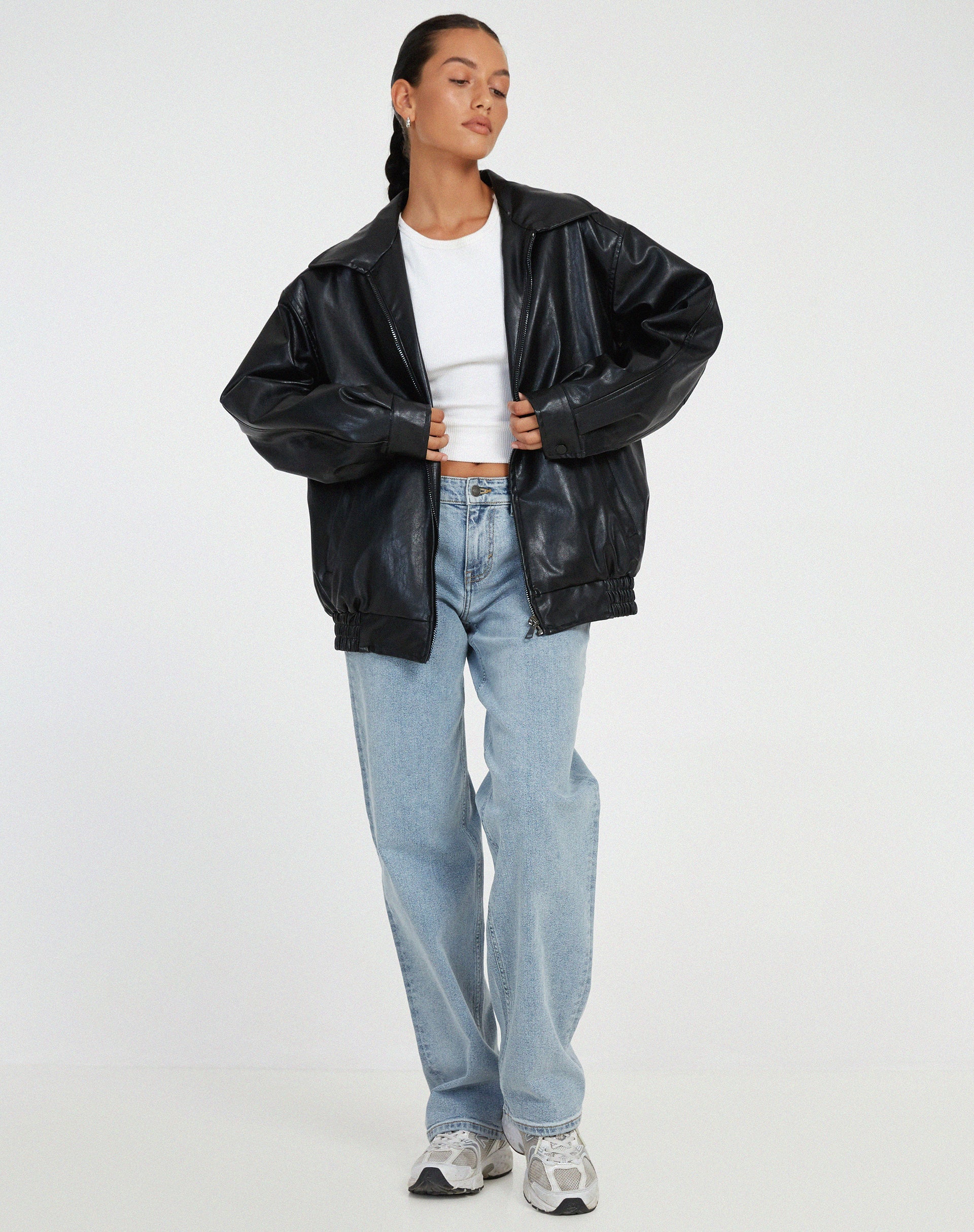 Harper | Women's Oversized Bomber Jacket | Zip-Front · PNY
