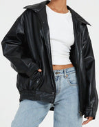Harper | Women's Oversized Bomber Jacket | Zip-Front · PNY