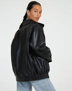 Harper | Women's Oversized Bomber Jacket | Zip-Front · PNY