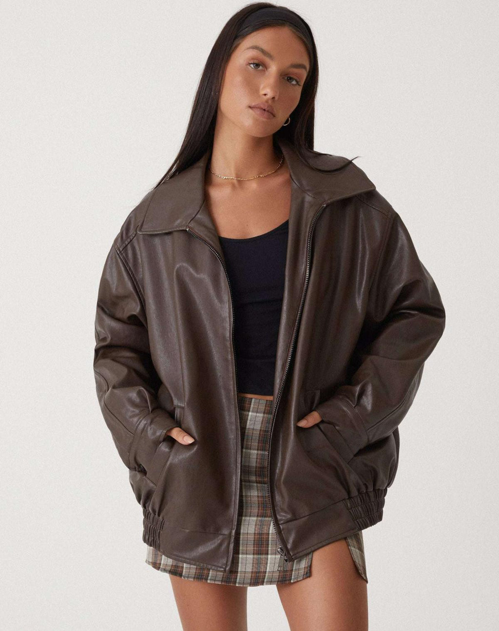 Harper | Women's Oversized Bomber Jacket | Zip-Front · PNY