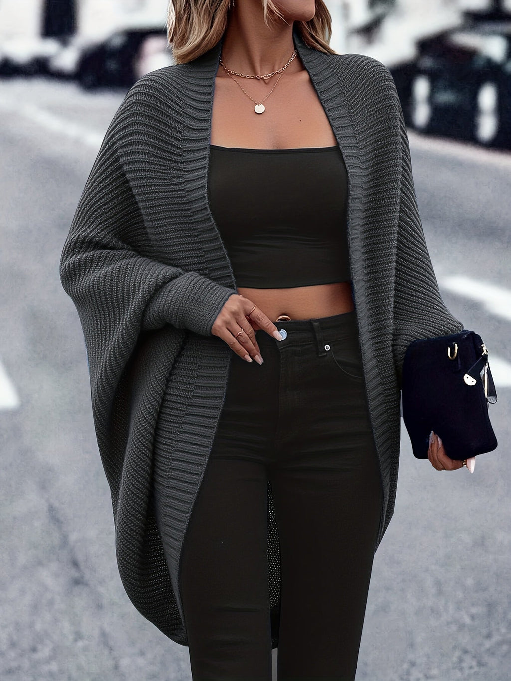 Harper | Women's Oversized Cardigan | Open Front · PNY