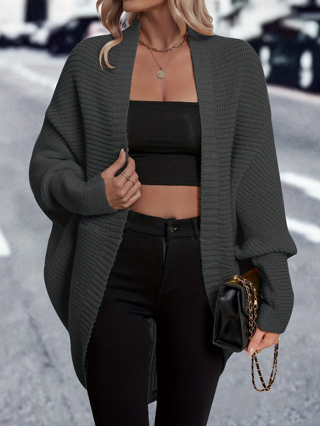 Harper | Women's Oversized Cardigan | Open Front · PNY