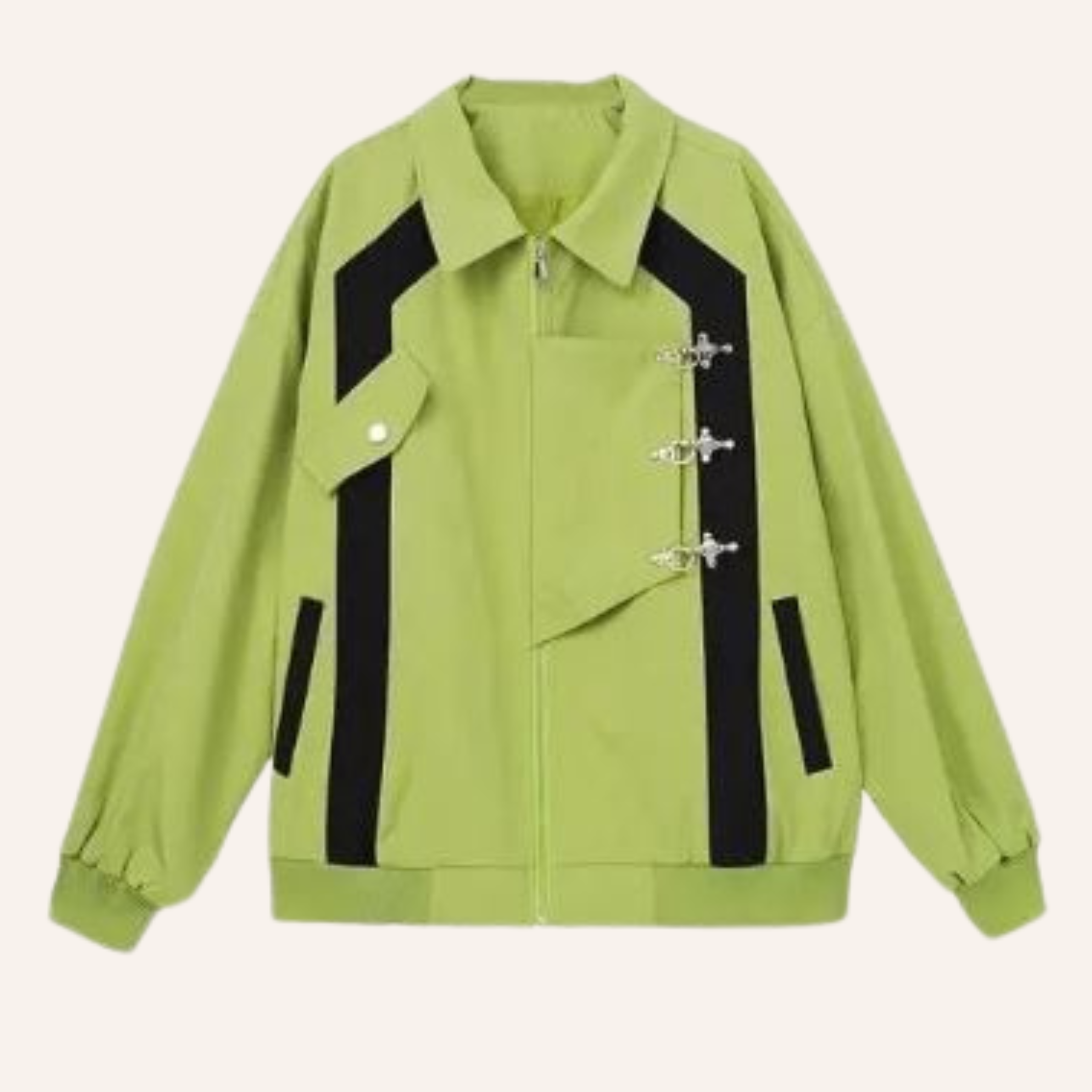 Harper | Women's Oversized Jacket | Buckle Accent · PNY