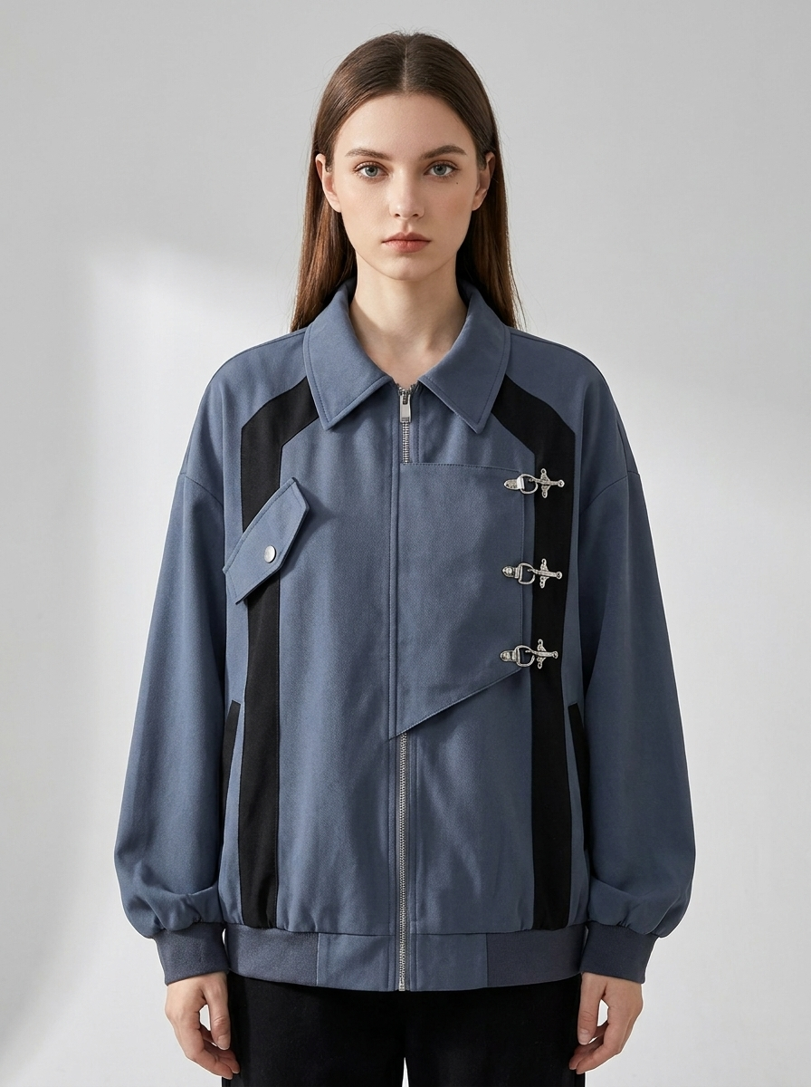 Mila | Women's Oversized Jacket | Buckle Accent