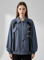 Mila | Women's Oversized Jacket | Buckle Accent
