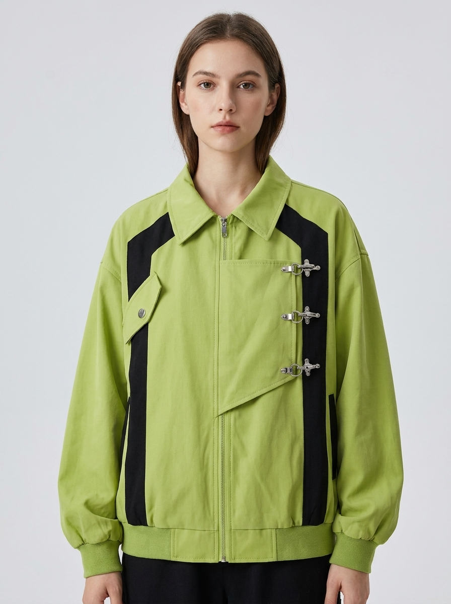 Mila | Women's Oversized Jacket | Buckle Accent