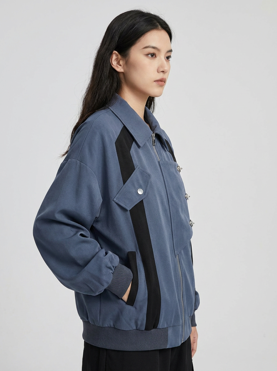Mila | Women's Oversized Jacket | Buckle Accent