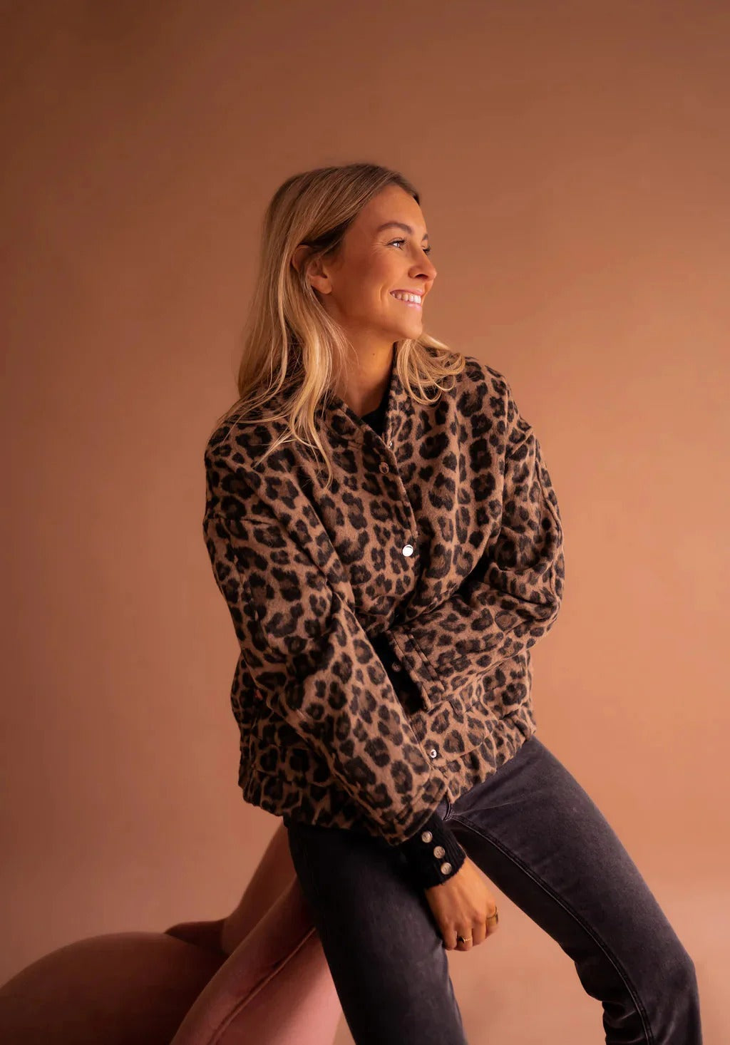 Harper | Women's Oversized Jacket | Leopard Print · PNY