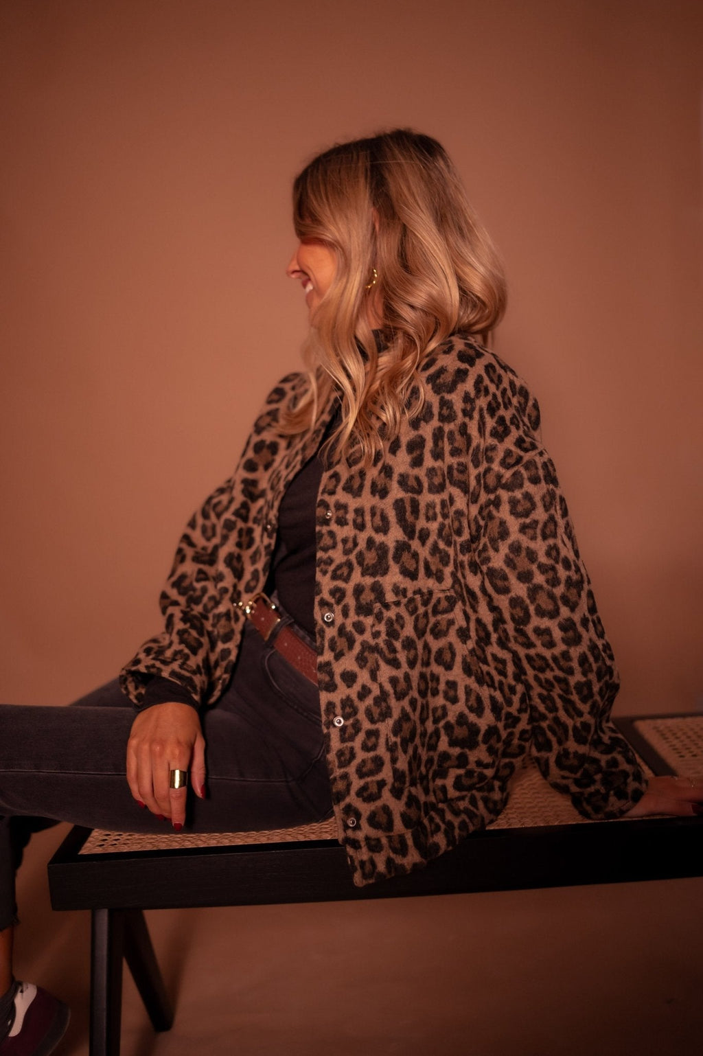 Harper | Women's Oversized Jacket | Leopard Print · PNY