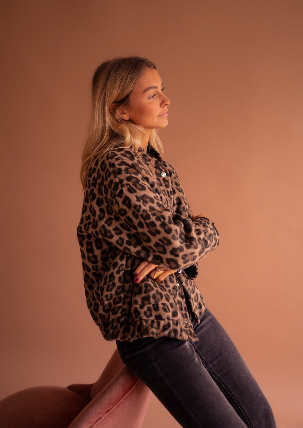 Harper | Women's Oversized Jacket | Leopard Print · PNY
