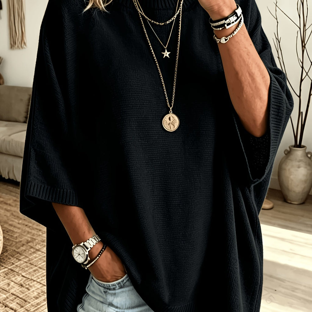 Harper | Women's Oversized Poncho | Knit · PNY
