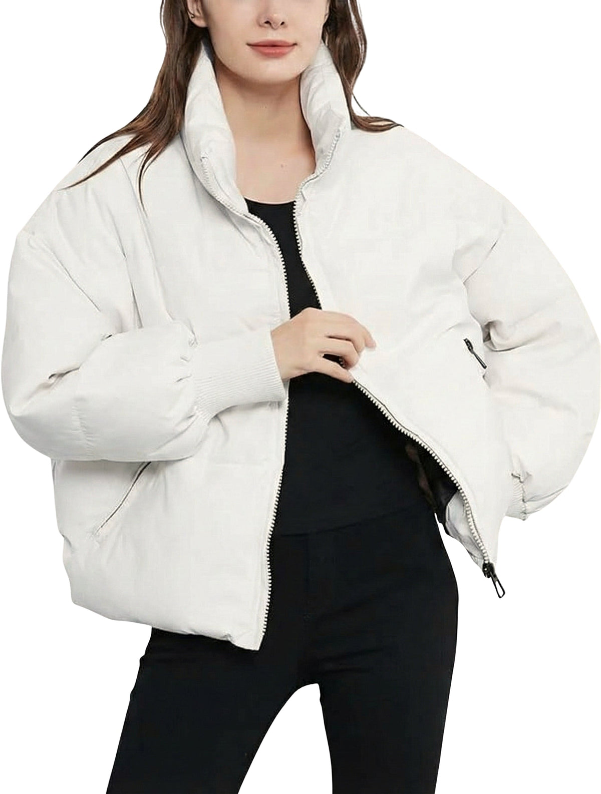 Harper | Women's Oversized Puffer Jacket | Cropped · PNY