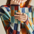 Harper | Women's Oversized Sweater | Checkered Pattern · PNY