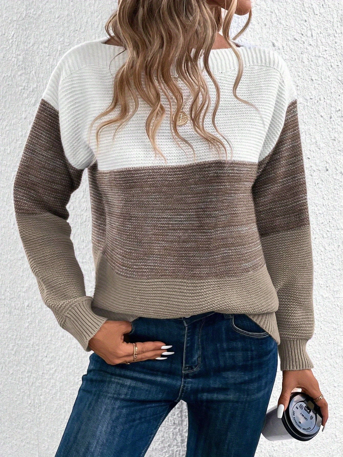 Harper | Women's Oversized Sweater | Color Block Knit · PNY