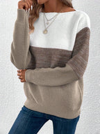 Harper | Women's Oversized Sweater | Color Block Knit · PNY