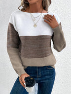 Harper | Women's Oversized Sweater | Color Block Knit · PNY