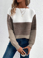 Harper | Women's Oversized Sweater | Color Block Knit · PNY