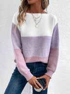 Harper | Women's Oversized Sweater | Color Block Knit · PNY
