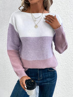 Harper | Women's Oversized Sweater | Color Block Knit · PNY