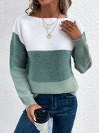 Harper | Women's Oversized Sweater | Color Block Knit · PNY