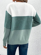 Harper | Women's Oversized Sweater | Color Block Knit · PNY