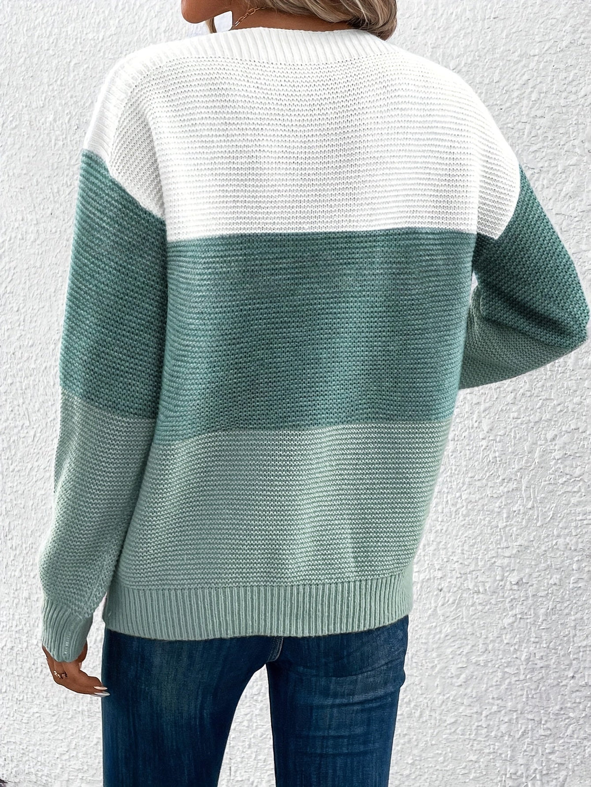 Harper | Women's Oversized Sweater | Color Block Knit · PNY
