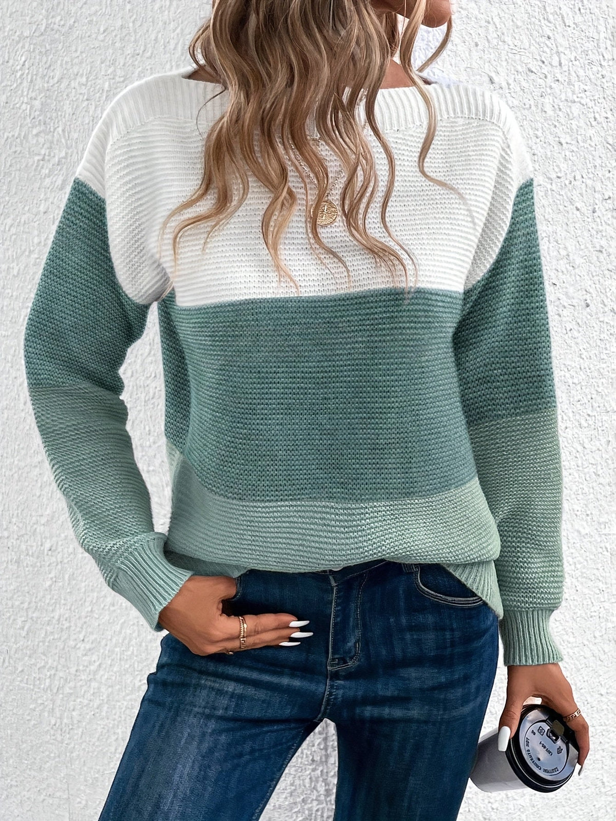 Harper | Women's Oversized Sweater | Color Block Knit · PNY