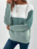 Harper | Women's Oversized Sweater | Color Block Knit · PNY