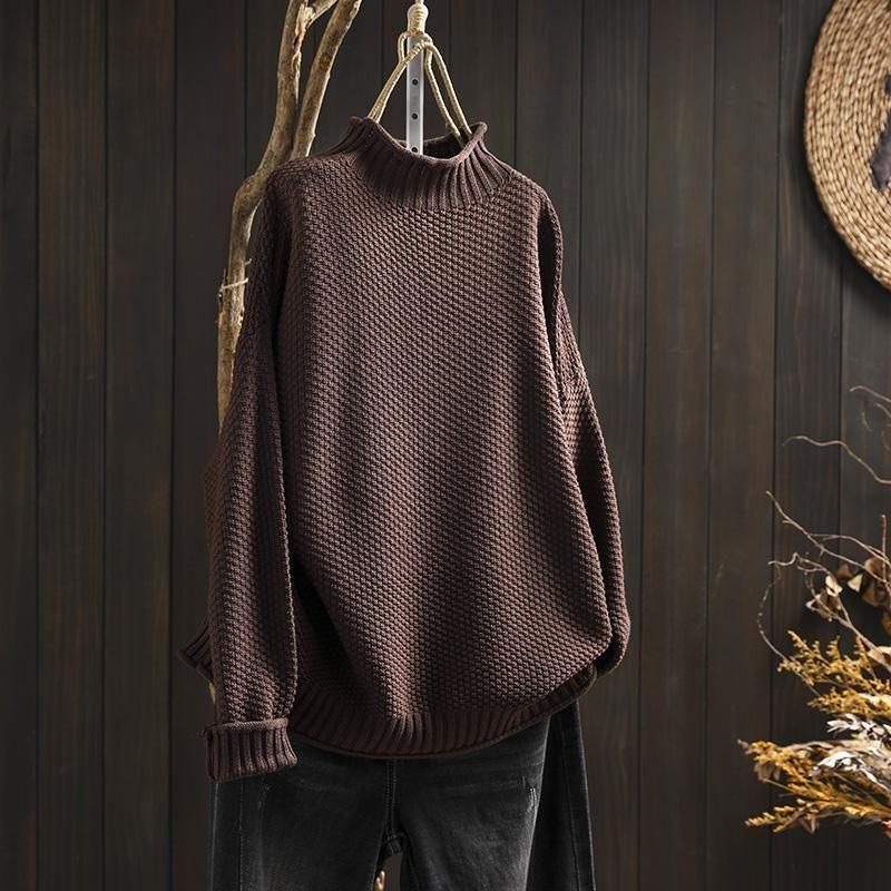 Harper | Women's Oversized Turtleneck Sweater | Chunky Knit · PNY