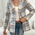 Harper | Women's Plaid Blazer | Single-Button