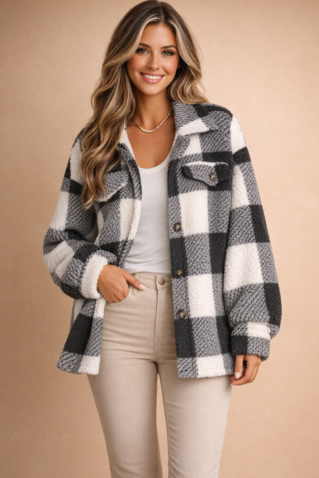 Harper | Women's Plaid Shacket | Button-Front · PNY
