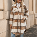 Harper | Women's Plaid Shacket | Sherpa Fleece · PNY