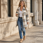 Harper | Women's Plaid Shacket | Sherpa Fleece · PNY